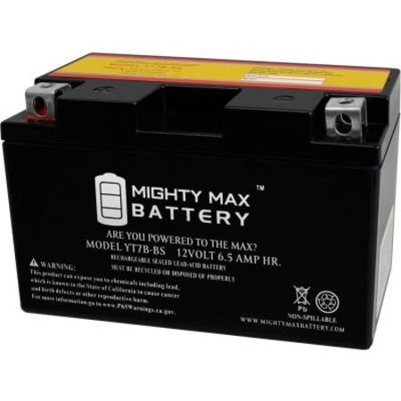 ECOM GROUP INC Mighty Max Battery YT7B 12V 6.5AH / 110CA Battery YT7B-BS